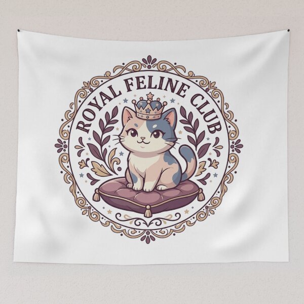 Item preview, Royal Feline Club Gothic Crowned Cat Vintage Crest  designed and sold by mood-draftsman.