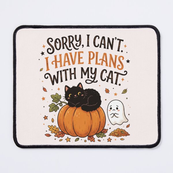 Item preview, Plans With My Cat – Black Cat Halloween designed and sold by Ashish1204.