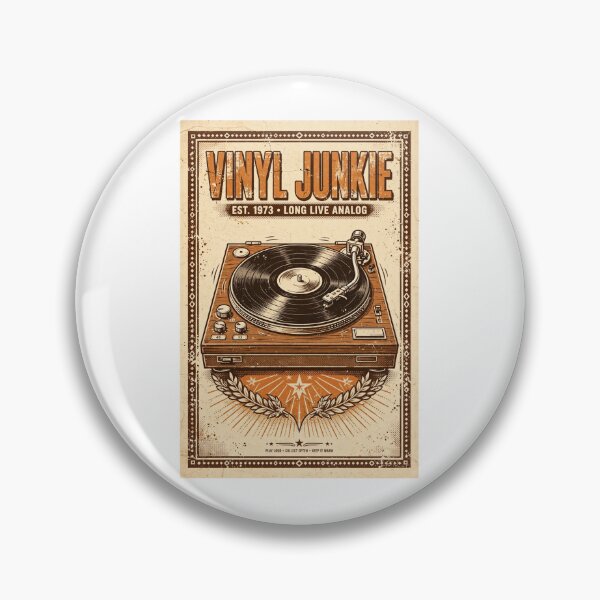 Item preview, Vinyl Junkie Vintage Turntable Design - Retro Record Collector Gift designed and sold by FakePeopleSuck.