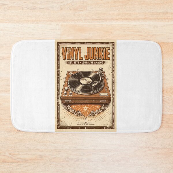 Item preview, Vinyl Junkie Vintage Turntable Design - Retro Record Collector Gift designed and sold by FakePeopleSuck.