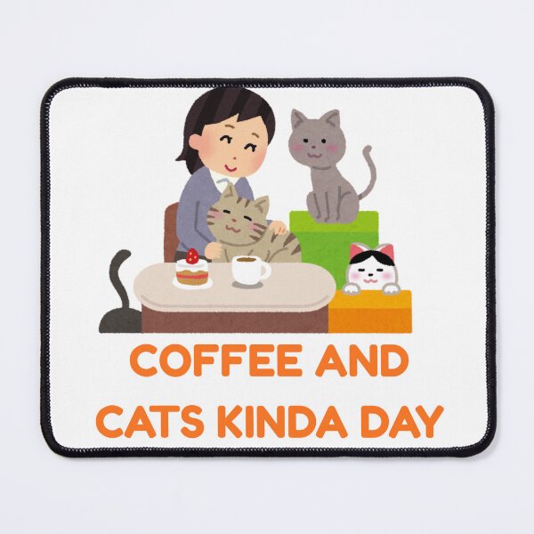 Item preview, Coffee and Cats Kinda Day - Cute Cat Mom Illustration designed and sold by walbayzon.