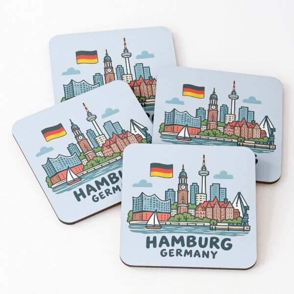 Item preview, Hamburg Germany Cute City designed and sold by HowToCanadian.