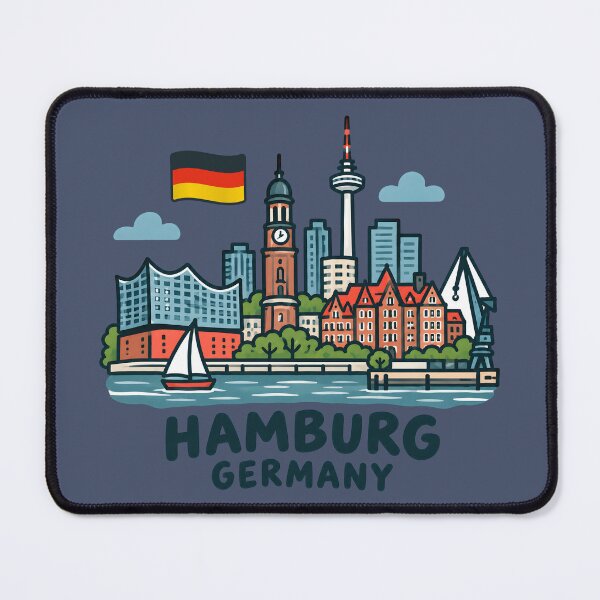 Item preview, Hamburg Germany Cute City designed and sold by HowToCanadian.