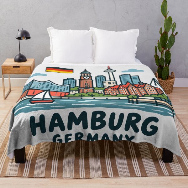 Item preview, Hamburg Germany Cute City designed and sold by HowToCanadian.