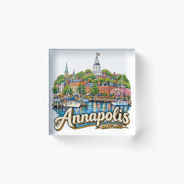 Item preview, Hand Drawn Annapolis Maryland Travel Souvenir Landmark Gift designed and sold by MichaeIRellov.