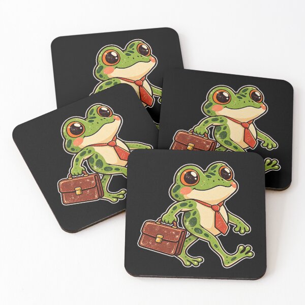 Item preview, Cute Retro Office Frog With Briefcase designed and sold by Glottopia.