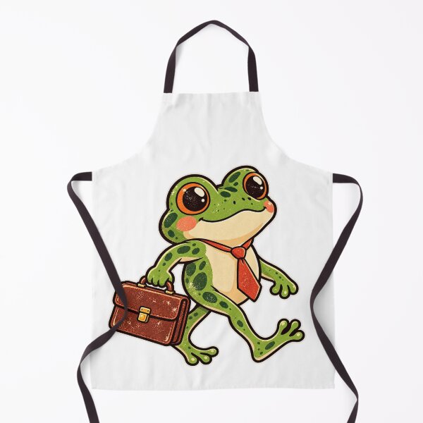 Item preview, Cute Retro Office Frog With Briefcase designed and sold by Glottopia.