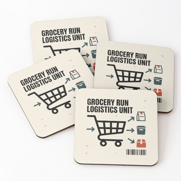 Item preview, Grocery Shopping Logistics Unit Minimalist Diagram designed and sold by SplashTastic.