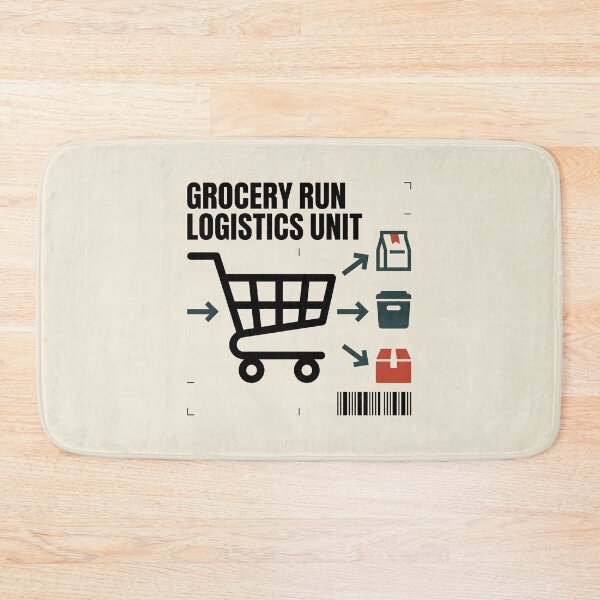 Item preview, Grocery Shopping Logistics Unit Minimalist Diagram designed and sold by SplashTastic.