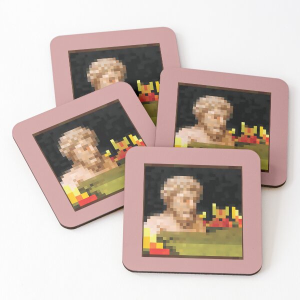 Item preview, Classical Greek Bust Pixel Painting designed and sold by SkulinframeLab.