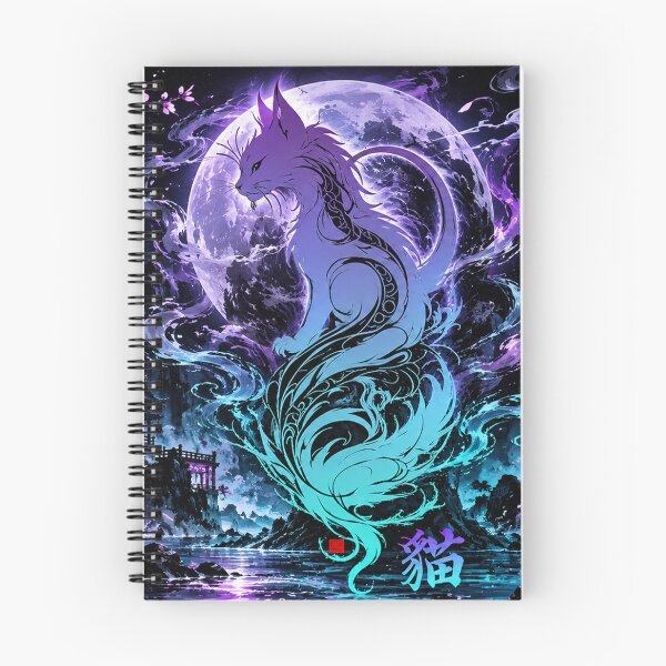 Item preview, Mystical Spirit Cat Moonlight Fantasy Asian designed and sold by Fei Long Design Hub.
