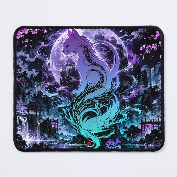Item preview, Mystical Spirit Cat Moonlight Fantasy Asian designed and sold by Fei Long Design Hub.