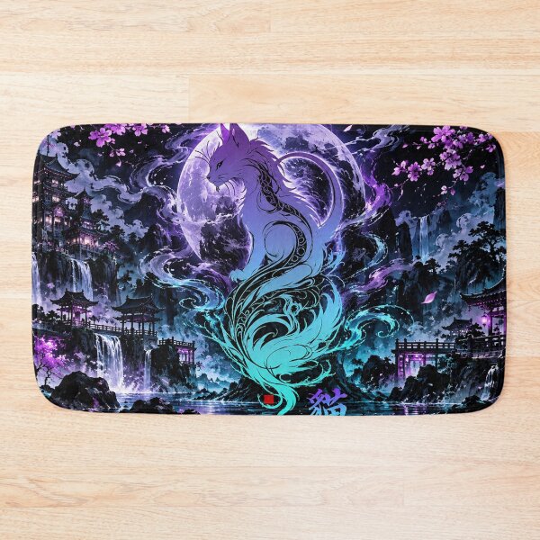 Item preview, Mystical Spirit Cat Moonlight Fantasy Asian designed and sold by Fei Long Design Hub.