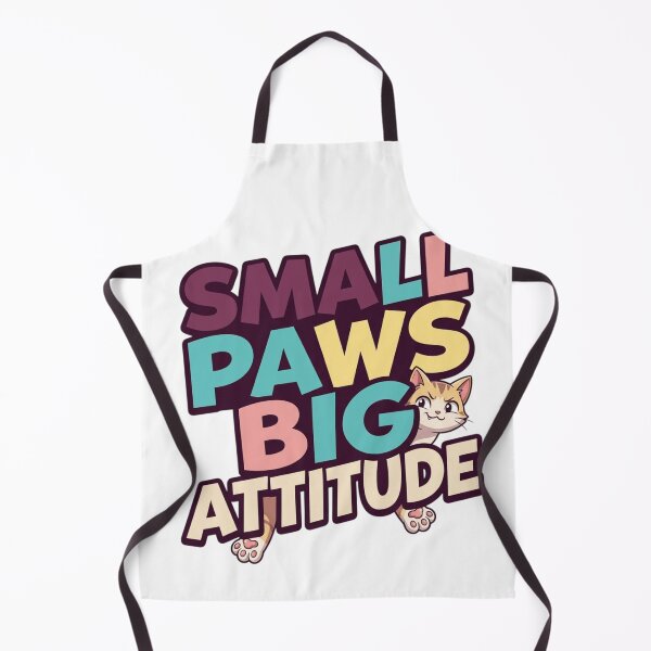 Item preview, Small Paws Big Attitude Sassy Cat Funny Kitty Typography  designed and sold by mood-draftsman.