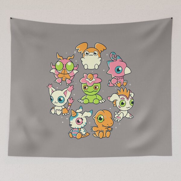 Item preview, Chibi Digimon Group Circle Cute Monsters Shirt-31 designed and sold by TobiasLeona.