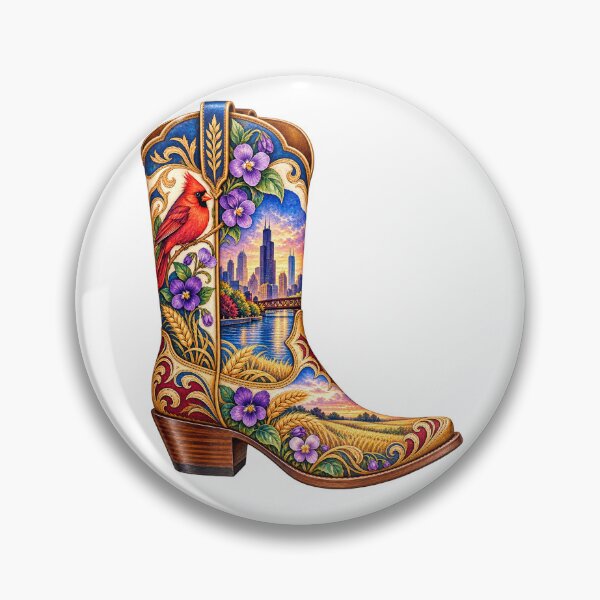 Item preview, Illinois Cowboy Boot designed and sold by Whimspired By Paxx.