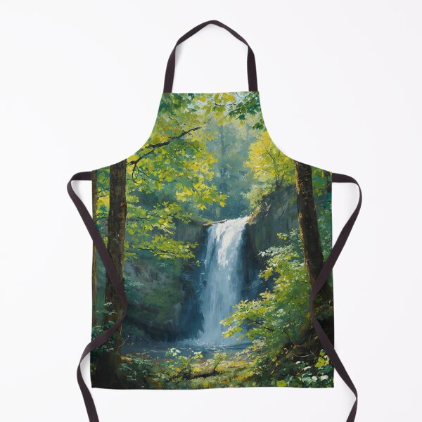 Item preview, Waterfall Landscape Forest Art designed and sold by SeaStarAlex.