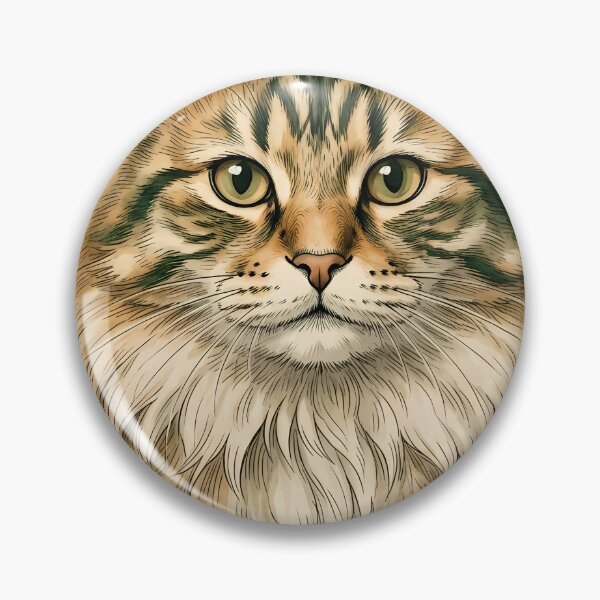 Item preview, Vintage Naturalist Siberian Cat Portrait — Antique Cat Breed Art designed and sold by Catch333.