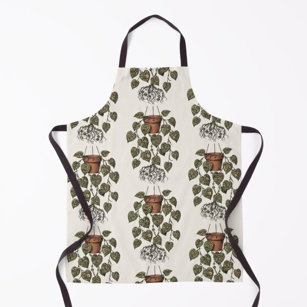 Item preview, Pothos Steampunk Gears - Vintage Botanical Hanging Plant Illustration designed and sold by Aisha Reda.