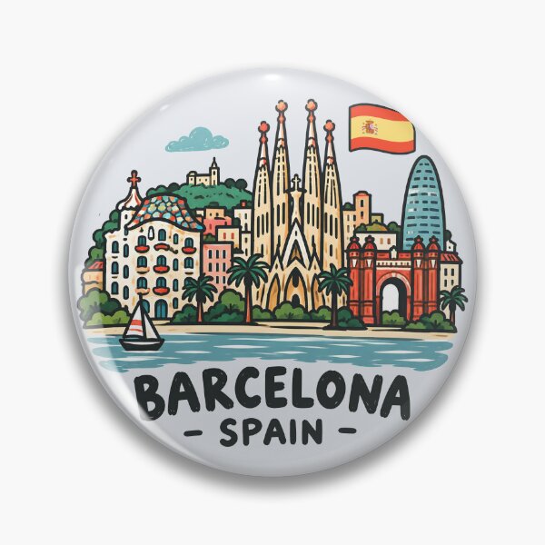 Item preview, Barcelona Spain Cute City designed and sold by HowToCanadian.