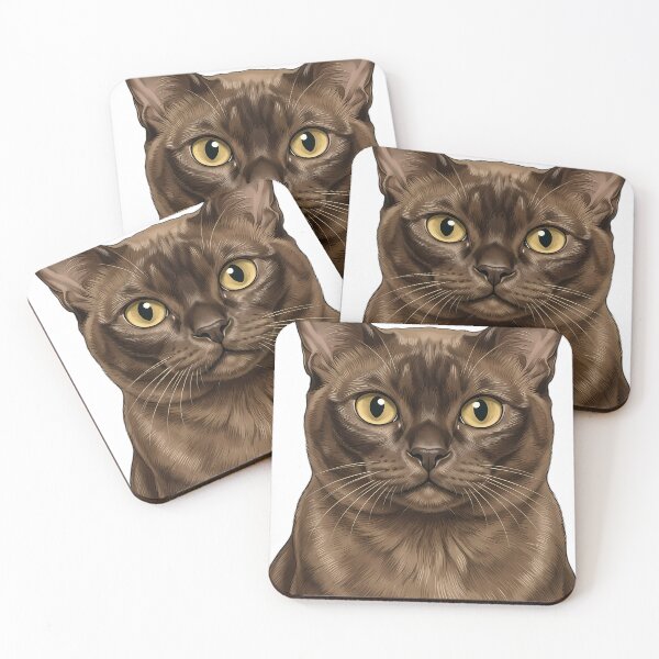 Item preview, Vintage Naturalist Burmese Cat Portrait — Antique Cat Breed Art designed and sold by Catch333.
