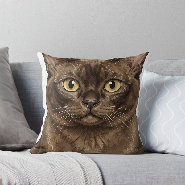 Item preview, Vintage Naturalist Burmese Cat Portrait — Antique Cat Breed Art designed and sold by Catch333.