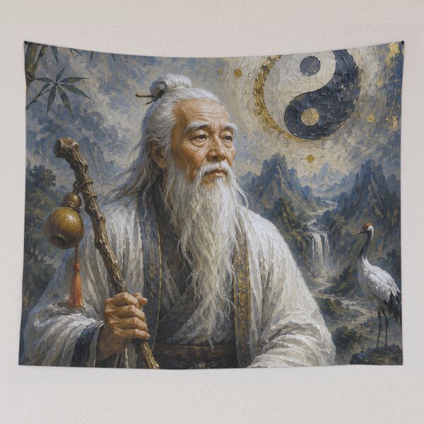 Item preview, Laozi – Ancient Chinese Philosopher Painting designed and sold by GalleryKauffeld.