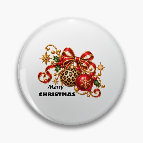 Item preview, Leopard Bauble Christmas Print on Demand designed and sold by annenambiro.