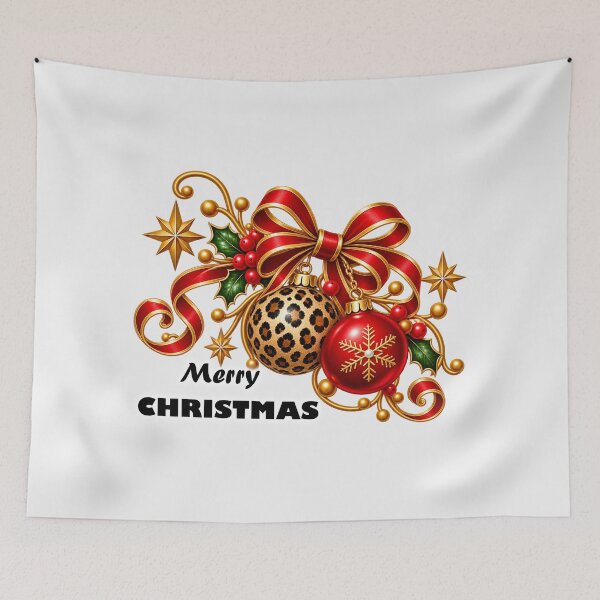 Item preview, Leopard Bauble Christmas Print on Demand designed and sold by annenambiro.