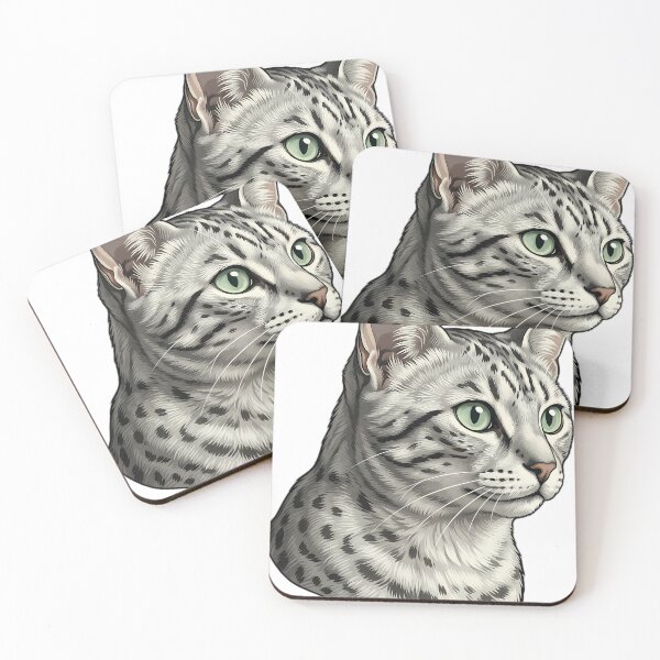 Item preview, Vintage Naturalist Egyptian Mau Cat Portrait — Antique Cat Breed Art designed and sold by Catch333.