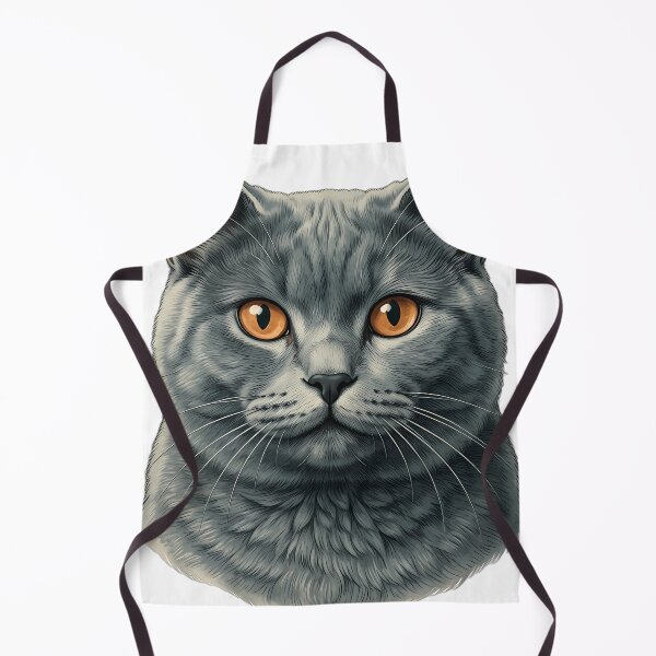 Item preview, Vintage Naturalist Chartreux Cat Portrait — Antique Cat Breed Art designed and sold by Catch333.