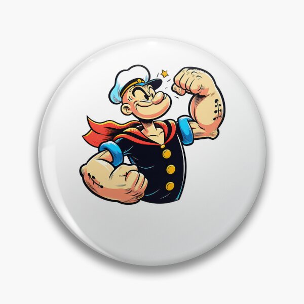 Item preview, Strong Sailor Man Flexing Biceps Smiling Cape Anchor designed and sold by HaletteGagnon.