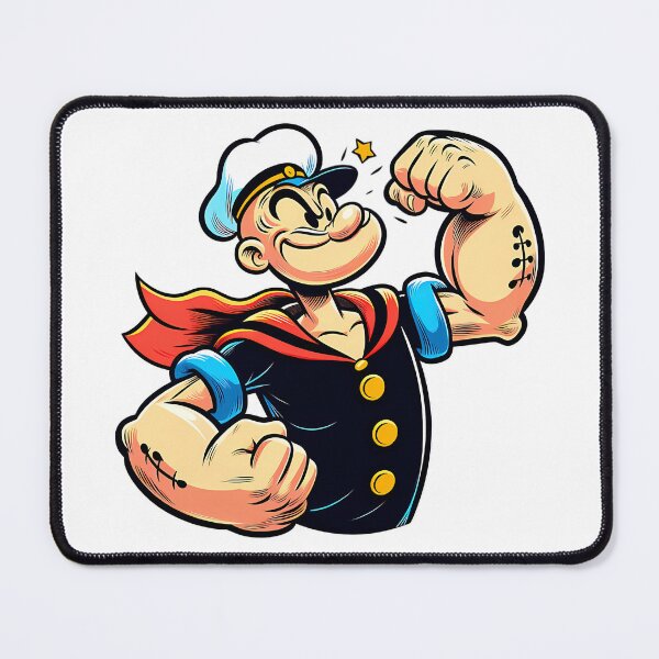 Item preview, Strong Sailor Man Flexing Biceps Smiling Cape Anchor designed and sold by HaletteGagnon.