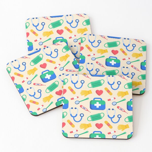 Item preview, Medical Stethoscope First Aid Healthcare Seamless Pattern designed and sold by Mimoshi ⭐⭐⭐⭐⭐.