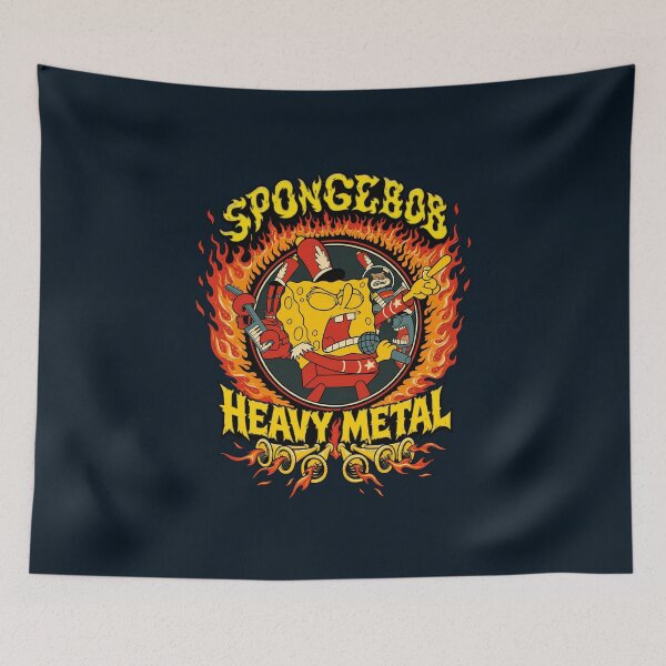 Item preview, SpongeBob Heavy Metal Rock Design designed and sold by EssentialPieces.