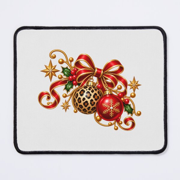 Item preview, Leopard and Red Christmas Ornaments PNG designed and sold by annenambiro.