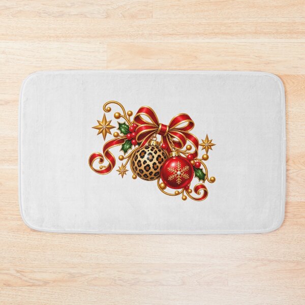 Item preview, Leopard and Red Christmas Ornaments PNG designed and sold by annenambiro.