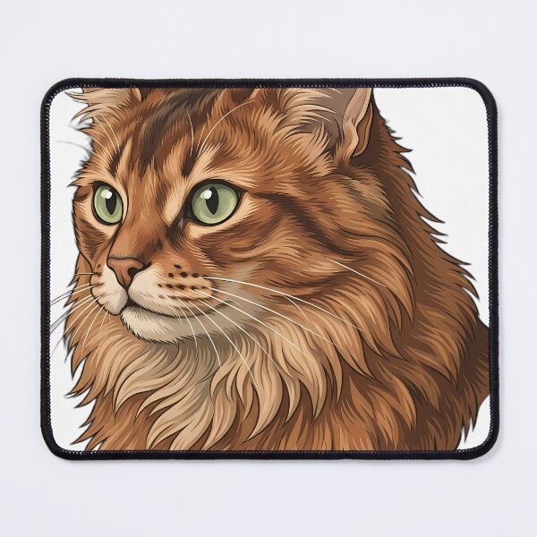 Item preview, Vintage Naturalist Somali Cat Portrait — Antique Cat Breed Art designed and sold by Catch333.