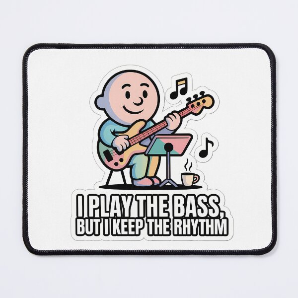 Item preview, Bass Player with Coffee and Notes designed and sold by NiftyWrx.