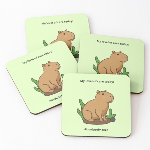 Item preview, My Level Of Care Today Absolutely Zero Funny Capybara designed and sold by DontCareClub.
