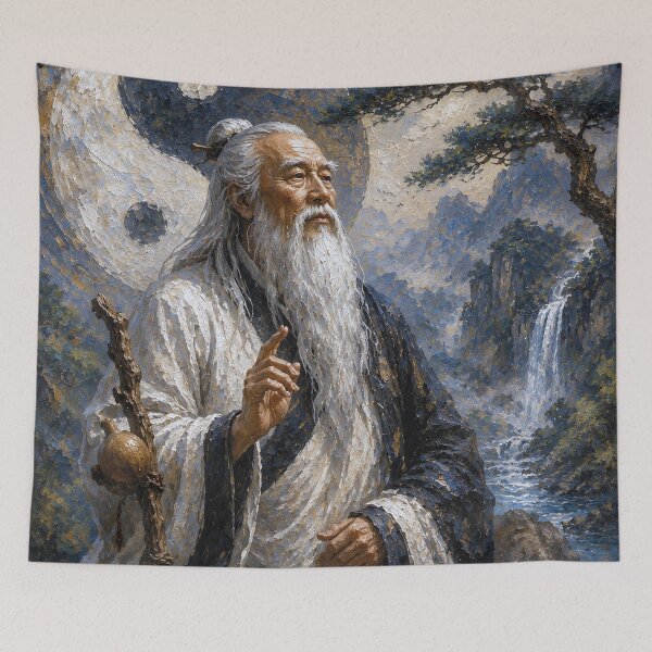 Item preview, Chinese Philosopher Laozi - The Wisdom of Tao painting designed and sold by GalleryKauffeld.