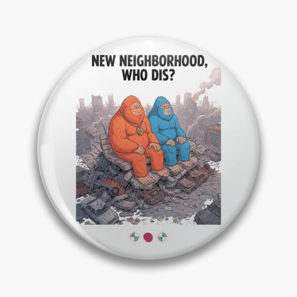 Item preview, New Neighborhood, Who Dis? - Giant Ape Kaiju Apocalypse Chill designed and sold by Whimsy Trail Co.