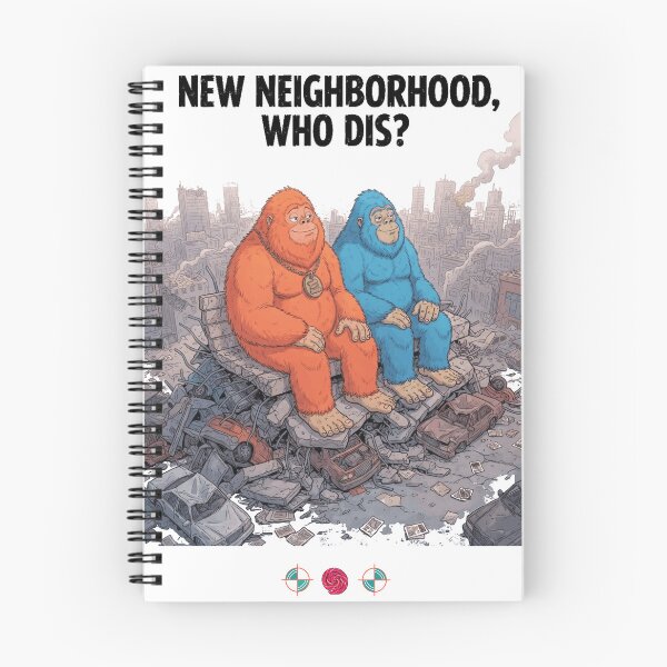 Item preview, New Neighborhood, Who Dis? - Giant Ape Kaiju Apocalypse Chill designed and sold by Whimsy Trail Co.