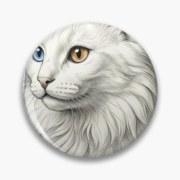 Item preview, Vintage Naturalist Turkish Angora Cat Portrait — Antique Cat Breed Art designed and sold by Catch333.
