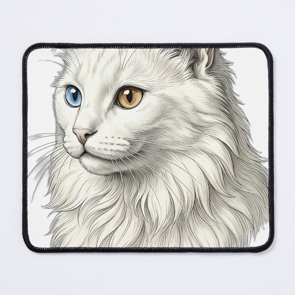 Item preview, Vintage Naturalist Turkish Angora Cat Portrait — Antique Cat Breed Art designed and sold by Catch333.