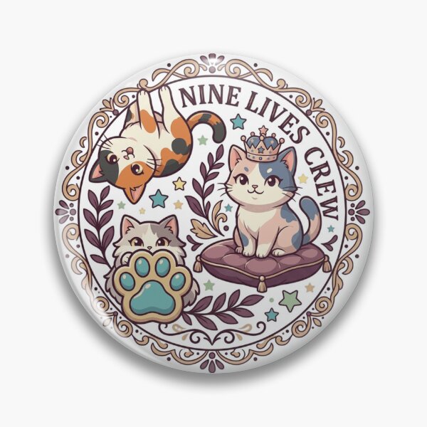 Item preview, Nine Lives Crew Gothic Multi-Cat Vintage Crest  designed and sold by mood-draftsman.