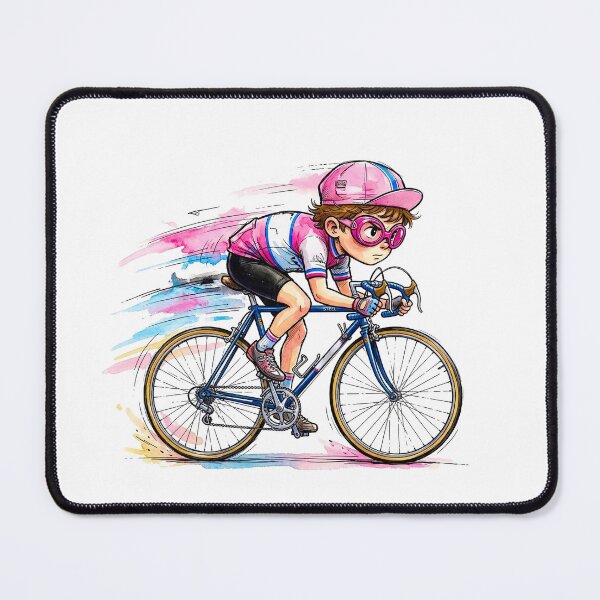 Item preview, Pink Watercolor Racing Cyclist designed and sold by RICAMTP.