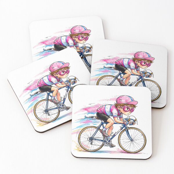 Item preview, Pink Watercolor Racing Cyclist designed and sold by RICAMTP.