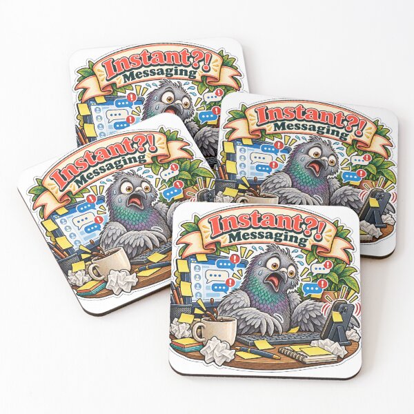 Item preview, Instant?! Messaging - Stressed Pigeon Chat Humor designed and sold by Ctrl Alt Bureaucracy.