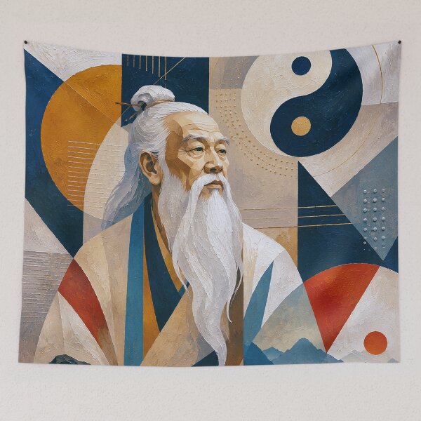 Item preview, Chinese Philosopher Laozi - The Wisdom of Tao painting designed and sold by GalleryKauffeld.
